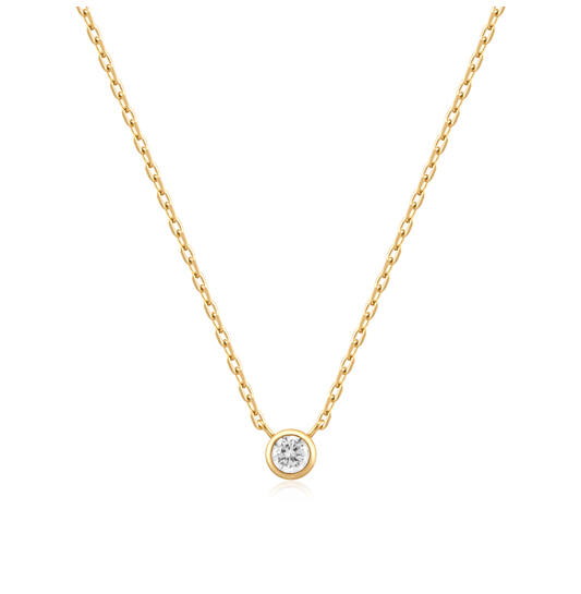  Sunshine Chaser - Argent / GP 14 carats - Zircone - 45cm